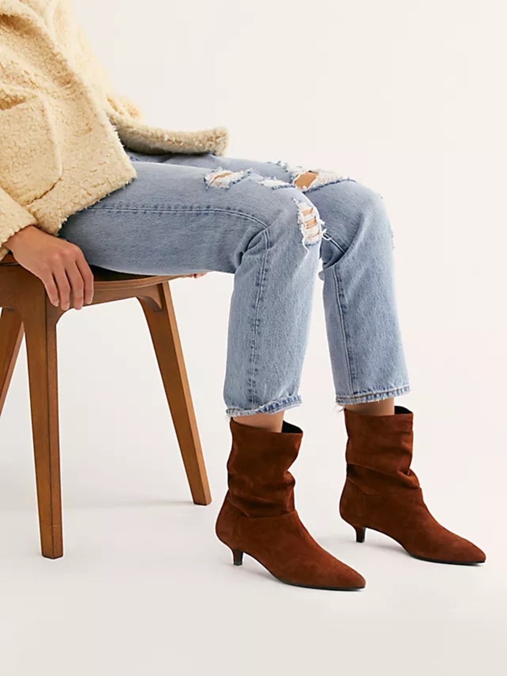 Vagabond Minna Chestnut Suede Slouchy Mid Calf Boots 40 8.5 Free People Sold out